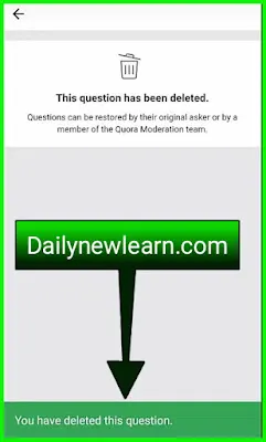 How do i delete my own quora question and answer