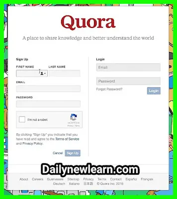 How to create Quora Account full details