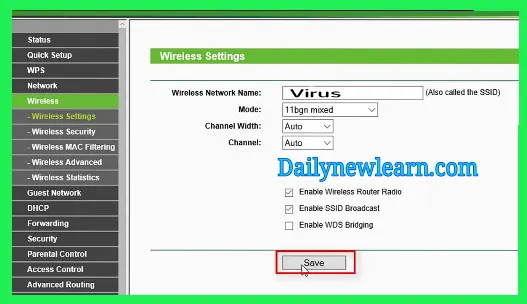 How to change the wifi name & password in a minute ( on TP link router )