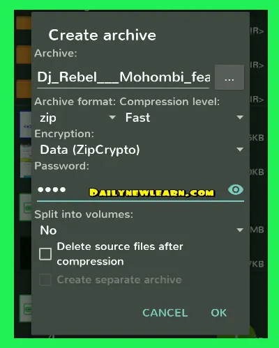 How to compress and extract GTA SA apk and other files by using ZArchiver